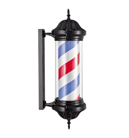 BARBER POLE NEGRO VINTAGE