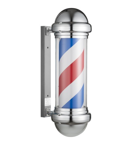 BARBER POLE CROMADO GRANDE