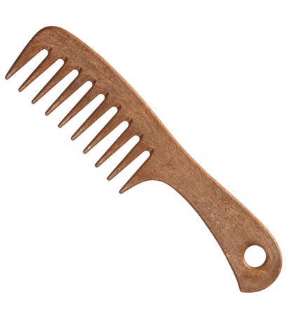 PEINE DE BARBERO DE MADERA PARA MECHAS