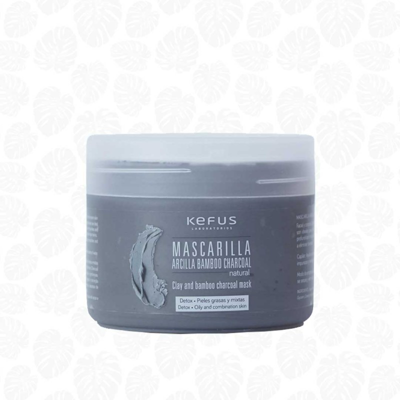 MASCARILLA DE ARCILLA BAMBOO CHARCOAL NATURAL 250 ML KEFUS