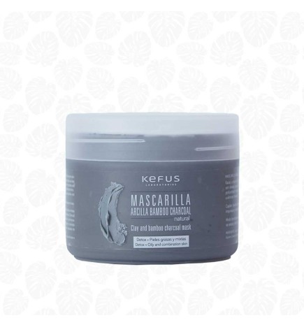 MASCARILLA DE ARCILLA BAMBOO CHARCOAL NATURAL 250 ML KEFUS