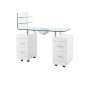 (WK-M014) GLAS MANICURE TABLE WITH DUST COLLECTION PEZI