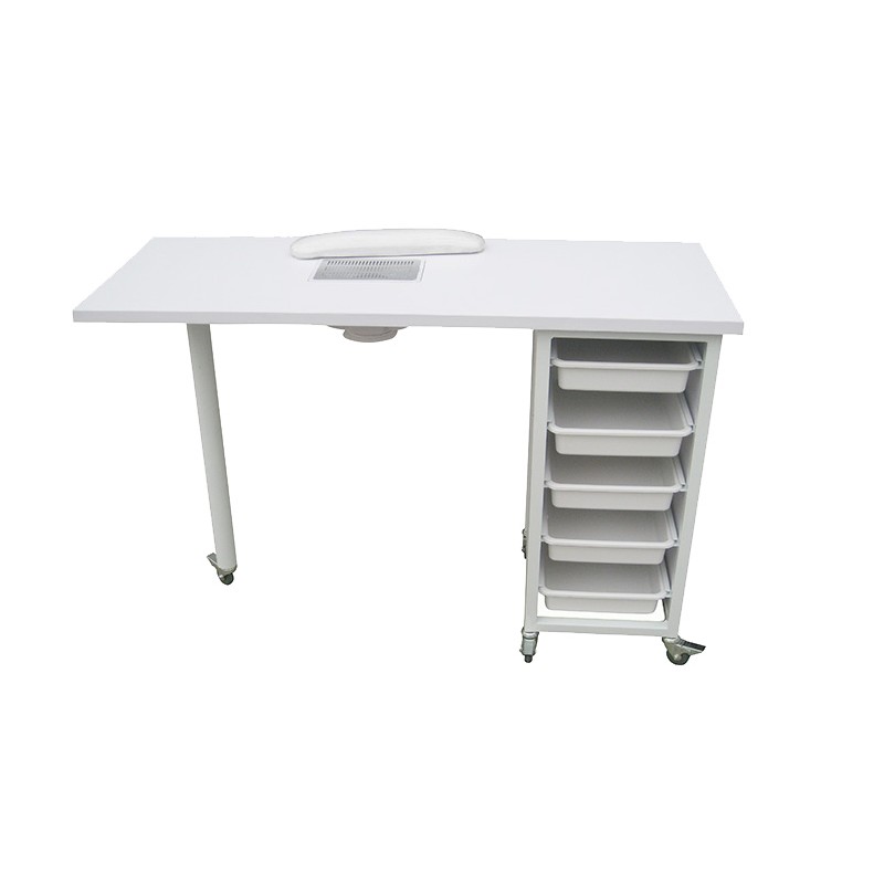 (WK-M003) MANICURE TABLE WITH TROLLEY WITH DUST COLLECTION ULNAR