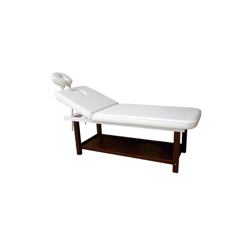 (WK-S001) WOODEN MASSAGE BED DARK BROWN (PVC) ROMBO